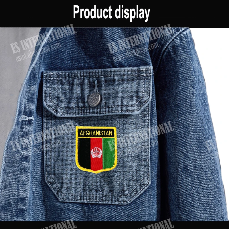 Azië Nationaal Sri Lanka Vlag Naaien Borduurwerk Tactische Patch Militaire Moreel Armband Badges Embleem Applique Haak Patches Voor Kleding Tassen Rugzak Accessoires Team Uniform