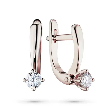 

Earrings made of red gold with diamond e0201sg02163900