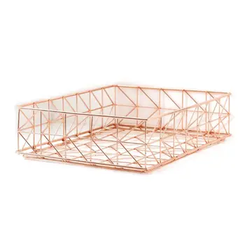 

Nordic Wrought Iron Magazine Newspaper Storage Basket Desktop Sundries Organizer