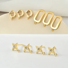 Медное покрытие 18 K Настоящее золото цветная звезда циркониевая