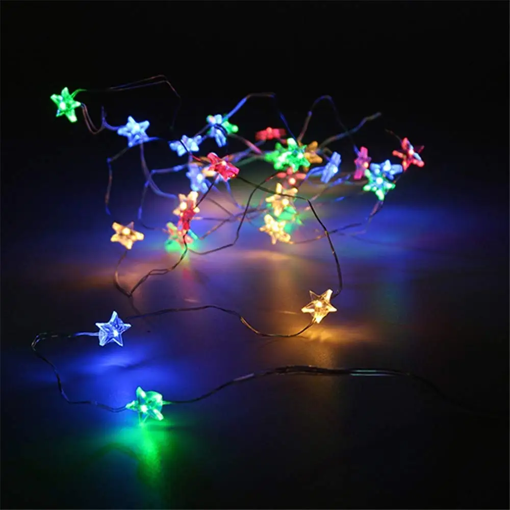 STAR SHAPE LED LIGHT 3M 30 LED String Fairy Lights for Christmas Halloween Party Home Bedroom Decoration(Star Fairy Lights
