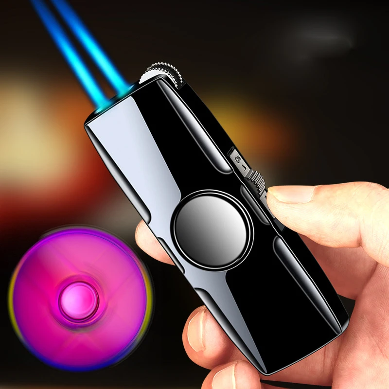 Cigarette Cigar Lighter Metal Windproof Gas Butane Jet Flint Turbo Spray Gun BBQ Camping Kitchen Gadgets For Men | Дом и сад
