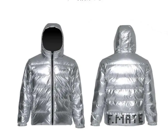 3 вида цветов xiaomi модный двусторонний короткая пуховая куртка зимняя Двусторонняя Хлопчатобумажная Куртка мужская пуховая куртка smart - Цвет: silver XXL