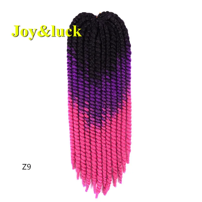 Z9 Joy& luck 22 дюймов длинные Джамбо Гавана Mambo твист плетеный вязаный крючком косы синтетические высокотемпературные волокна - Цвет: Z9