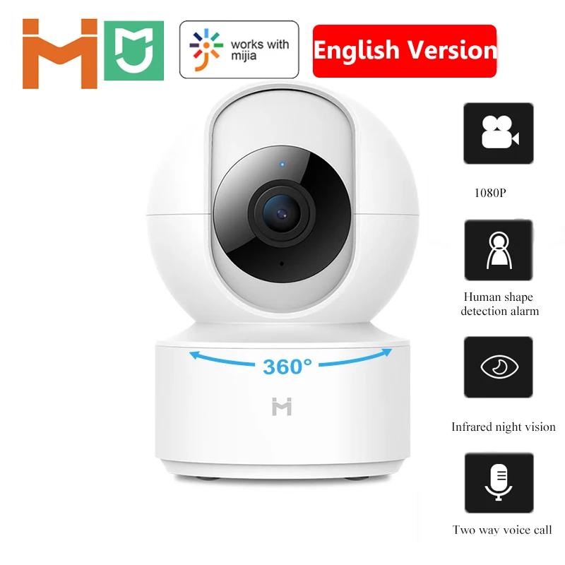 Mijia-cámara IP inteligente IMILAB, Webcam de vídeo de visión nocturna con ángulo de 360 grados, WiFi, 1080P, Monitor de seguridad bebé, para aplicación para hogares