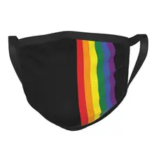 Arco-íris orgulho lgbt reutilizável máscara facial anti haze dustproof máscara de proteção respirador boca muffle