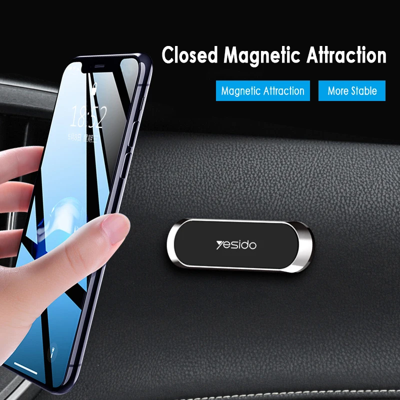 

Yesido C55 mini Strip Shape Magnetic Car Phone Holder Stand GPS Car Mount Dashboard For iPhone Samsung Xiaomi wall metal Magnet