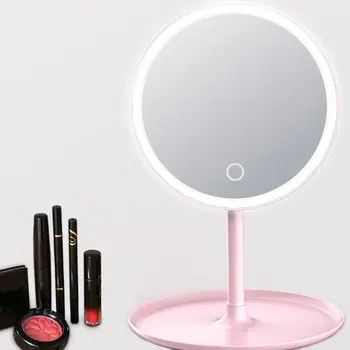 

Touch Screen Makeup Mirror with Natural White LED Daylight Detachable Base Tabletop Cosmetic Mirrors