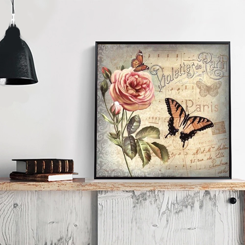 5D DIY Алмазная картина "бабочка цветок пейзаж" картины бисером вышивка крестиком горный хрусталь Бриллиантовая вышивка для дома Декор