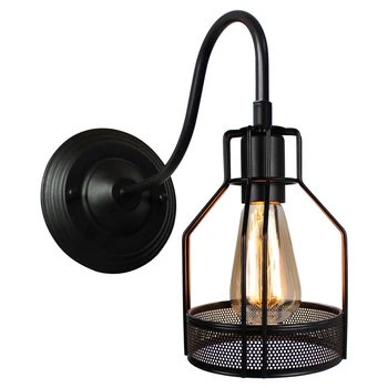 

E27 Bedroom Wine Bottle Shape Fixtures Indoor Home Decor Led Vintage Wall Light Bar European Style Industrial Iron Aisle
