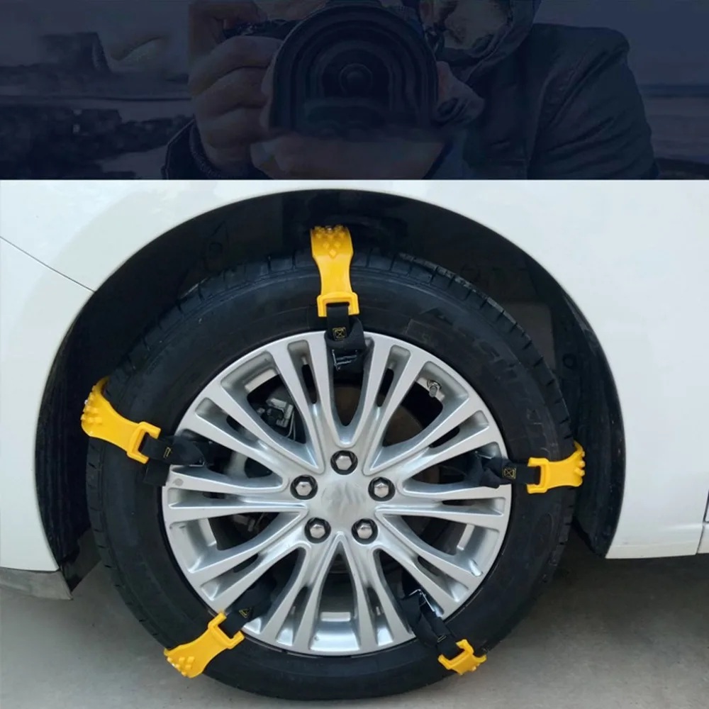 Противоскользящие автомобильные шины из ТПУ, прочный автомобильный зимний приводной ремень, безопасный для льда, снега, песка, грязи, дорожных цепей