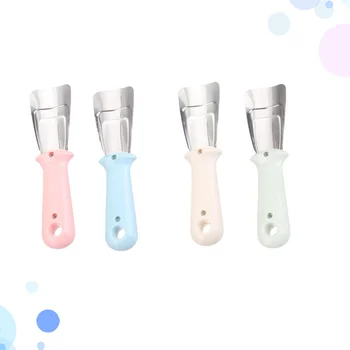 

4pcs Refrigerator Ice Removal Shovel Stainless Steel Ice Scraper Fridge Ice Removal Scraper Deicing Scoops