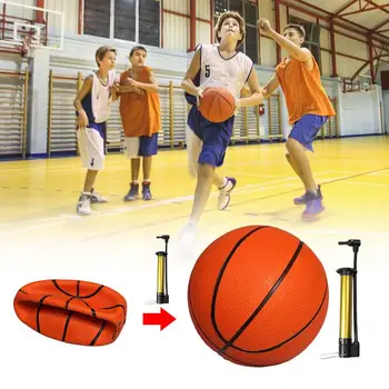 

13cm Rubber Basketball Child Parent-Child Toy Kindergarten Children Training Basketball With Pump