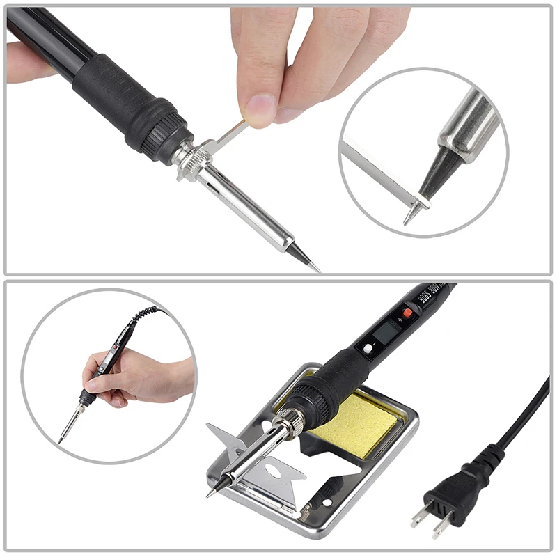JCD Electric Soldering Iron Kit With Digital Multimeter 60W 220V Adjustable Temperature Soldering Station Welding Repair Tools