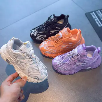 

2020 Autumn Children Shoes Boys Girls Sport Shoes Breathable Running Shoes Sneakers Soft Bottom Non-slip Casual Kids Shoes