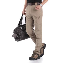 Новые мужские брюки однотонные Тактические Водонепроницаемые мульти-карманы длинные брюки SD669