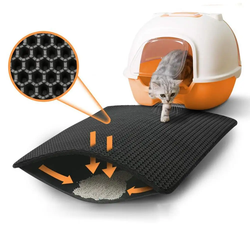 Portable Fashion Doublelayer Waterproof Cats Litter Trapper Catcher