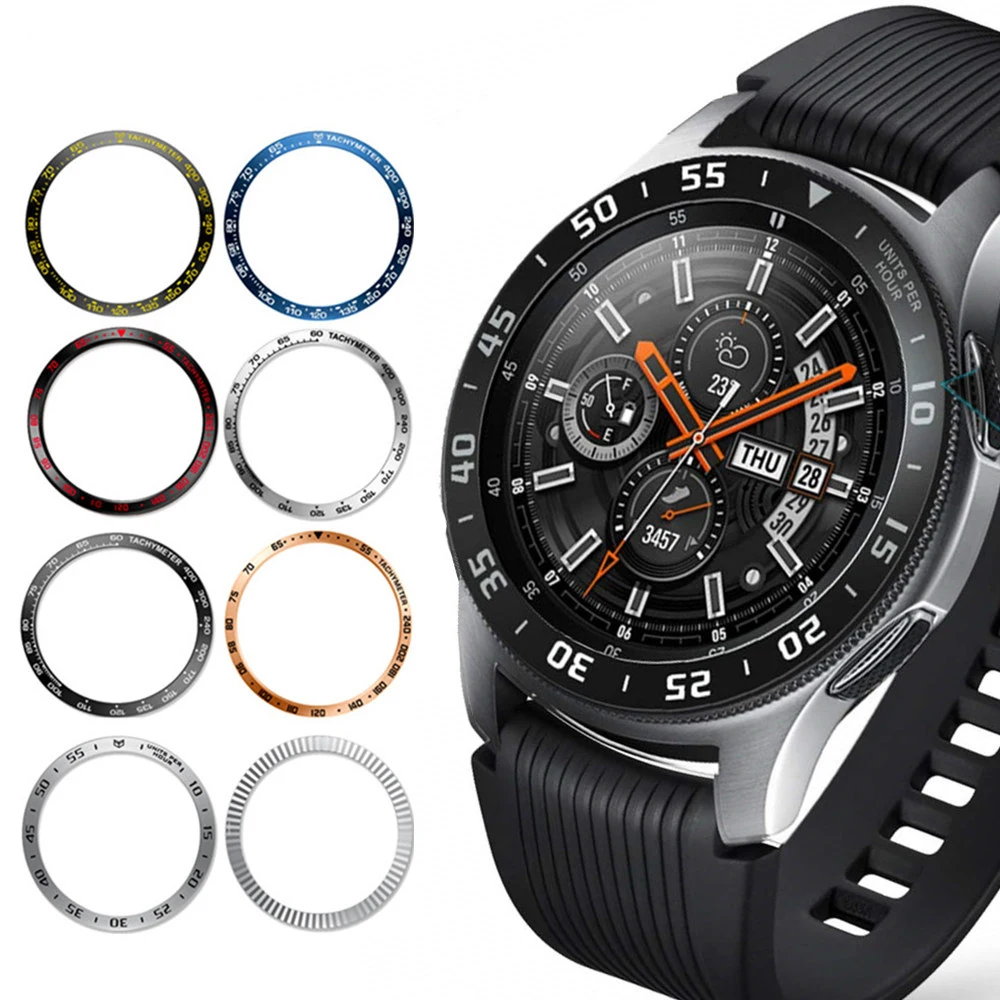 

Metal Bezel Ring Case Glass Screen Protector Cover For Samsung Gear S3 Galaxy Watch 4 Classic 42mm Huawei Magic GT 2 GT2 46mm