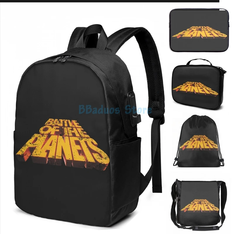 Graphic print Battle of the Planets G-Force distressed vintage USB Charge Backpack men School bags Women bag Travel laptop | Багаж и сумки