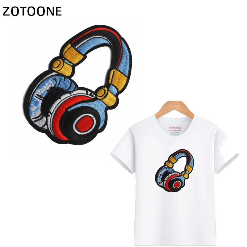 

ZOTOONE Embroidered Patches for Clothing Iron on Clothes Patch ironing DIY Headset Applique Sew Stickers Fabric Badges G