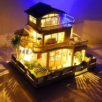 

DIY house impression Vancouver handmade villa gift creative girlfriend with dust proof building model ornament wooden toys