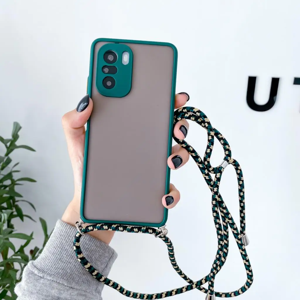 Hang Neck Strap Crossbody Lanyard Case For Xiaomi Redmi Note 10 8 9 Pro 7 10S 9T 9C Mi 11 11T Lite 10T POCO X3 NFC M3 F3 Cover