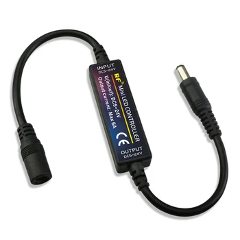 

Mini DC Connector LED Dimmer Wireless Controller 14Keys RF Remote Control for SMD Single Color Strip Dimming Background Light