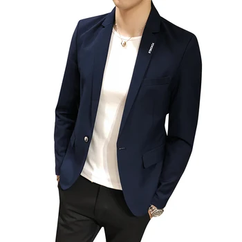 

Casual Suit Men Spring Blazer Black Slim Fit Plus Size Man Blazer Men Suit 2019 Masculino Blazer Mens Fashion Blazer Suit KK50XX