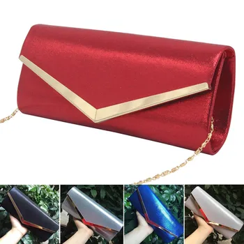 

2019 New Fashion Women Handbags Pure Color Leather Cocktail Party Bag sac a main femme Chain Handle Bag Evening Clutch Bag #C9