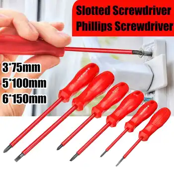 

1000V Multifunctional Magnetic Screwdriver Non-slip PP Handle Hand Insulated Screwdriver Electrician's Repair Hand Tools Set
