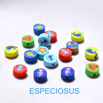 

DIY Jewelry Accessories polymer clay beads Cartoon Ocean Style Slices Mix Design Spacer mix color Bracelet Department 50pcs