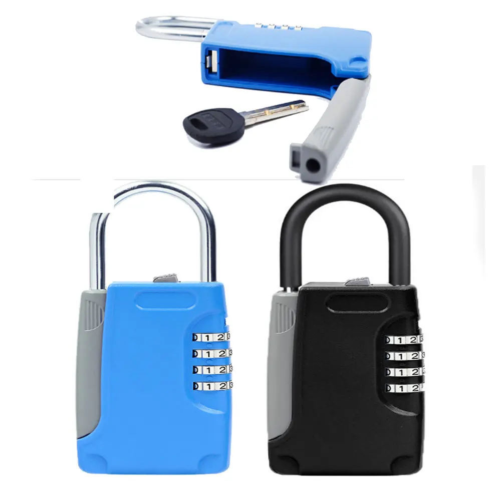 

Metal mechanical key storage box hook type password key box key safe metal password padlock
