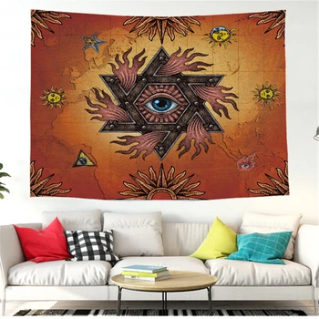 

Hippie Psychedelic Tapestry Tree Of Life Totem Witchcraft Eye Sun Lotus Mandala Tapestry Wall Hanging Dorm Decor Colorful Carpet