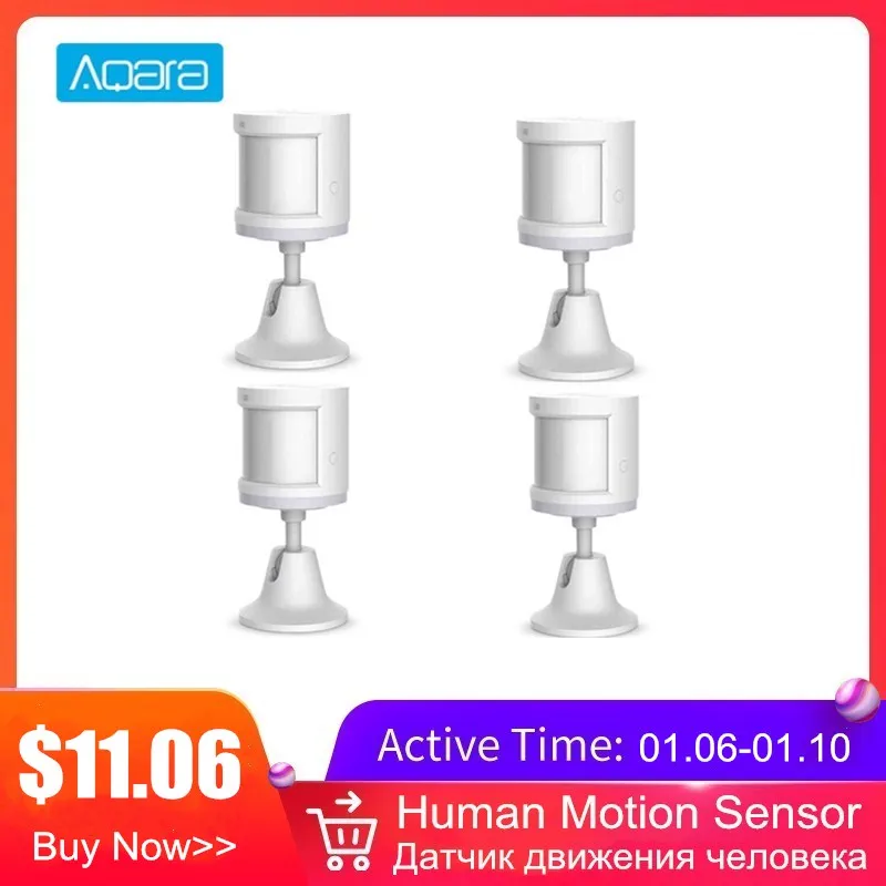 

Aqara Smart Human Body Sensor Movement PIR Motion Sensor Zigbee Wireless Connection Works With Mi Home APP