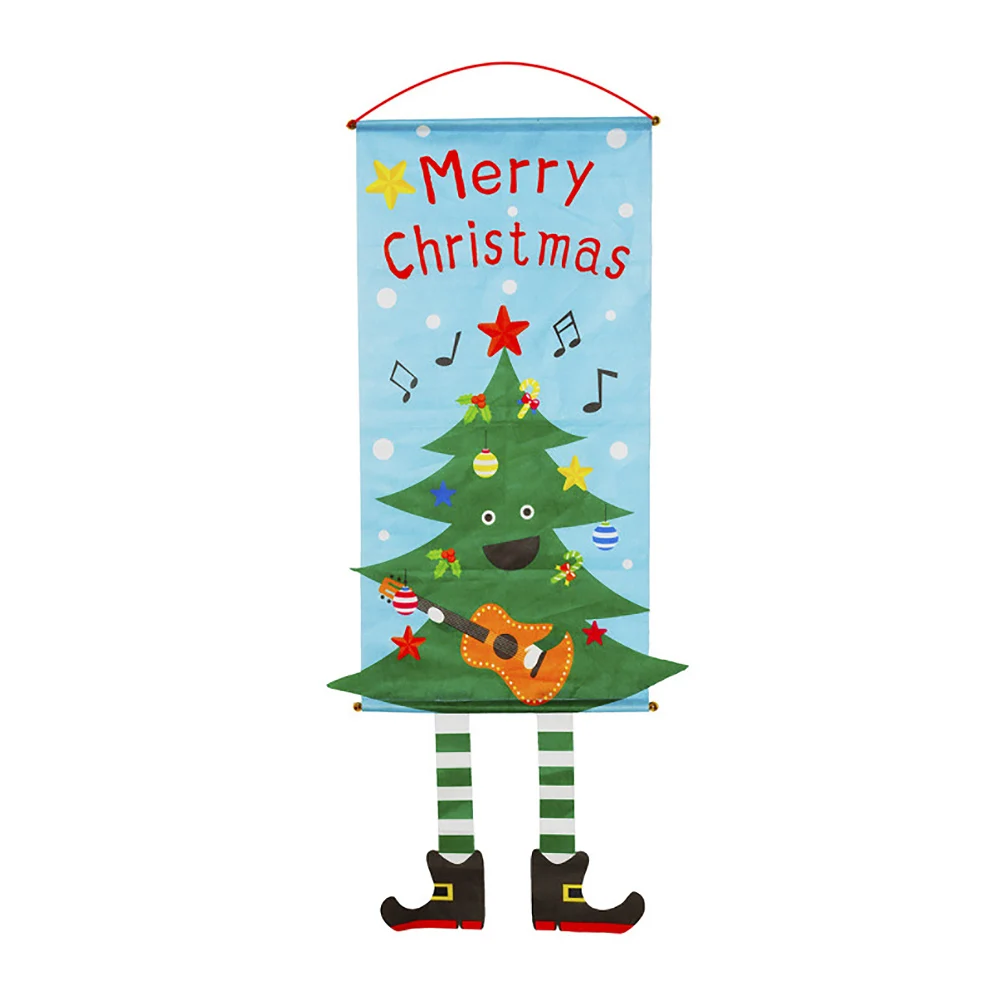 Merry Christmas Porch Sign Decorative Door Banner Christmas Decorations For Home Hanging Christmas Ornaments Navidad New - Цвет: 04