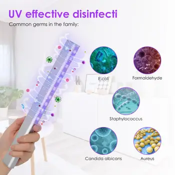 

UV Germicidal Light Portable Tube UVC Sterilizer Kill Dust Mite Eliminator UV quartz lamp For Bedroom /Hospital