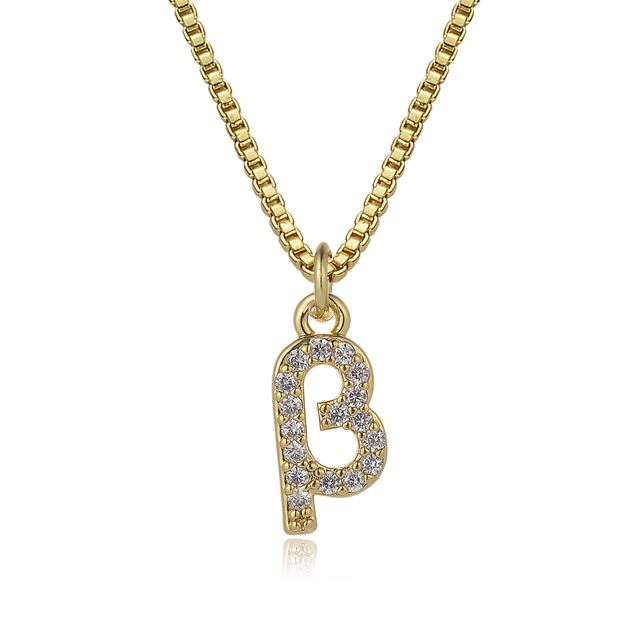 Alphabet Letter Necklace Women 2021 Trend Pave Cubic Ziron Pendant Necklace For Women Jewelry Gift