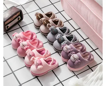 

Children's cotton slippers autumn and winter new cute cartoon candy men and children baby toddler shoes baby cotton slippers