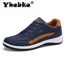 Yhebke zapatillas de moda para hombres zapatos casuales transpirables con cordones zapatos casuales para hombres zapatos de cuero de primavera para hombres chaissure homme