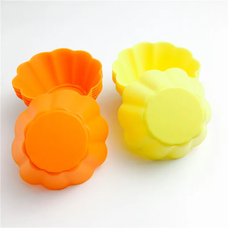 3 шт./лот силиконовые чехлы для кексов в форме цветка толстая подкладка DIY формы
