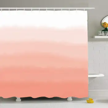 

Shower Curtain for Bathroom 72x78 Colorful Design Dip Orange Ombre Watercolor Abstract Coral Water Dye Watercolour Gradient