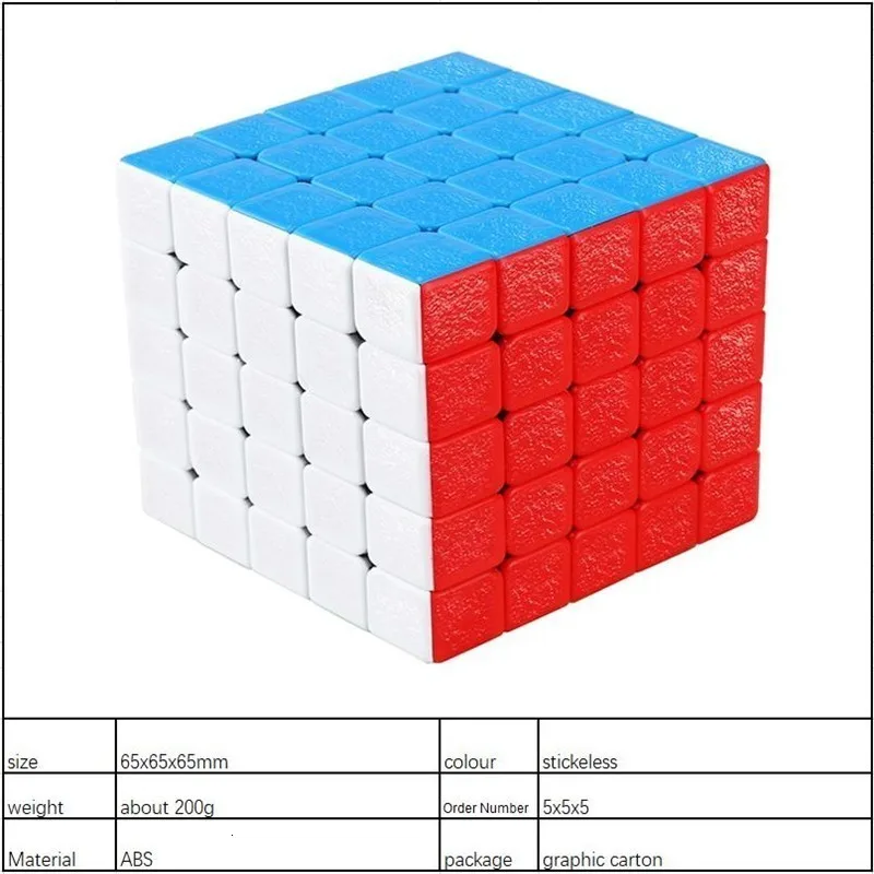Драгоценность пять шагов магический скоростной кубик Рубикс Striae Цвет 5x5x5 Гладкий Магический кубик не выцветает Избегайте наклейки игрушки Alpinia Oxyphylla