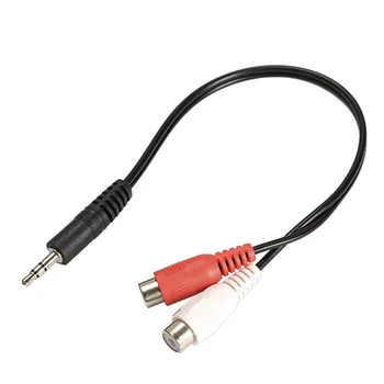 

3.5mm Male to 2 RCA Female Jack Stereo Audio Cable Converter Adapter DC3
