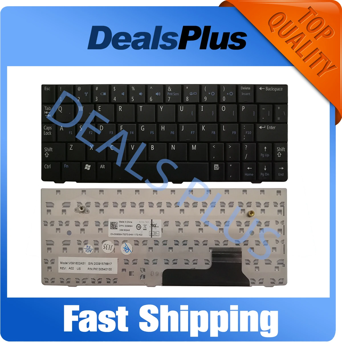 Сменная новая клавиатура для ноутбука Dell Inspiron Mini 910 V091602AS1