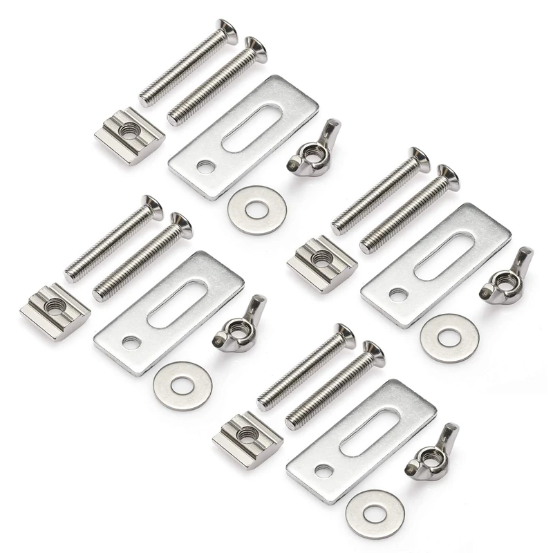 4Pcs T-Track Mini Hold Down Clamp Kit with Iron Machine Engraving Machine Plate Clamp Fixture for Cnc Engraving Machine router woodworking