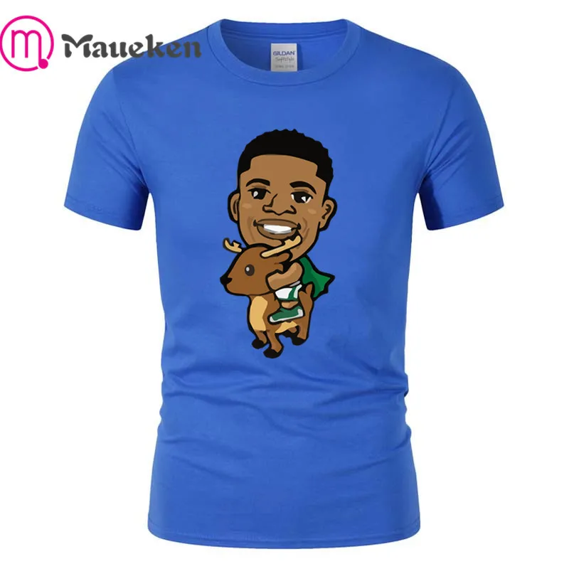 Antetokounmpo греческий урод 34 мультфильм мужская футболка Мода хлопок хип хоп футболка Топы футболки брендовая одежда