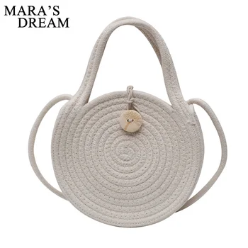 

Mara's Dream 2020 New Solid Color Japanese Crossbody Bag Shoulder Woven Handmade Bag Beach Summer Straw Retro Tide Handbag