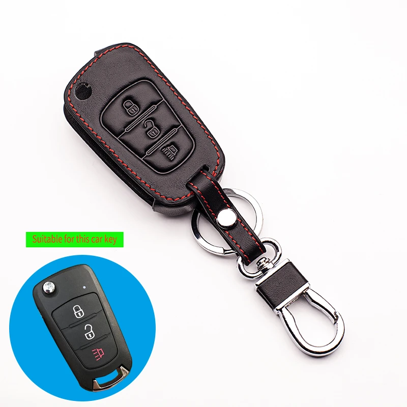 

2017 High quality 100% Leather Wallet Key Case For Great Wall Hover H1 H3 H6 H2 H5 C50 C30 Wallet Leather Keyring Key Shell