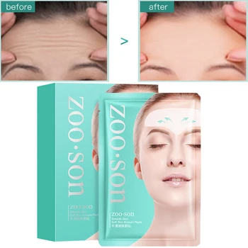 

Left Sweet Delicate Skin Smooth Forehead Against Forehead n Desalination Forehead Frown Lines Grain Face Mask 10PCS