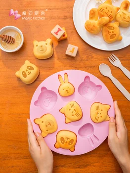 

Silicone Heart-shaped Baking Mould Reusable Non Stick Oven Bread Cake Baking Mould Food Grade Kitchen Dessert Supplies JJ60HB